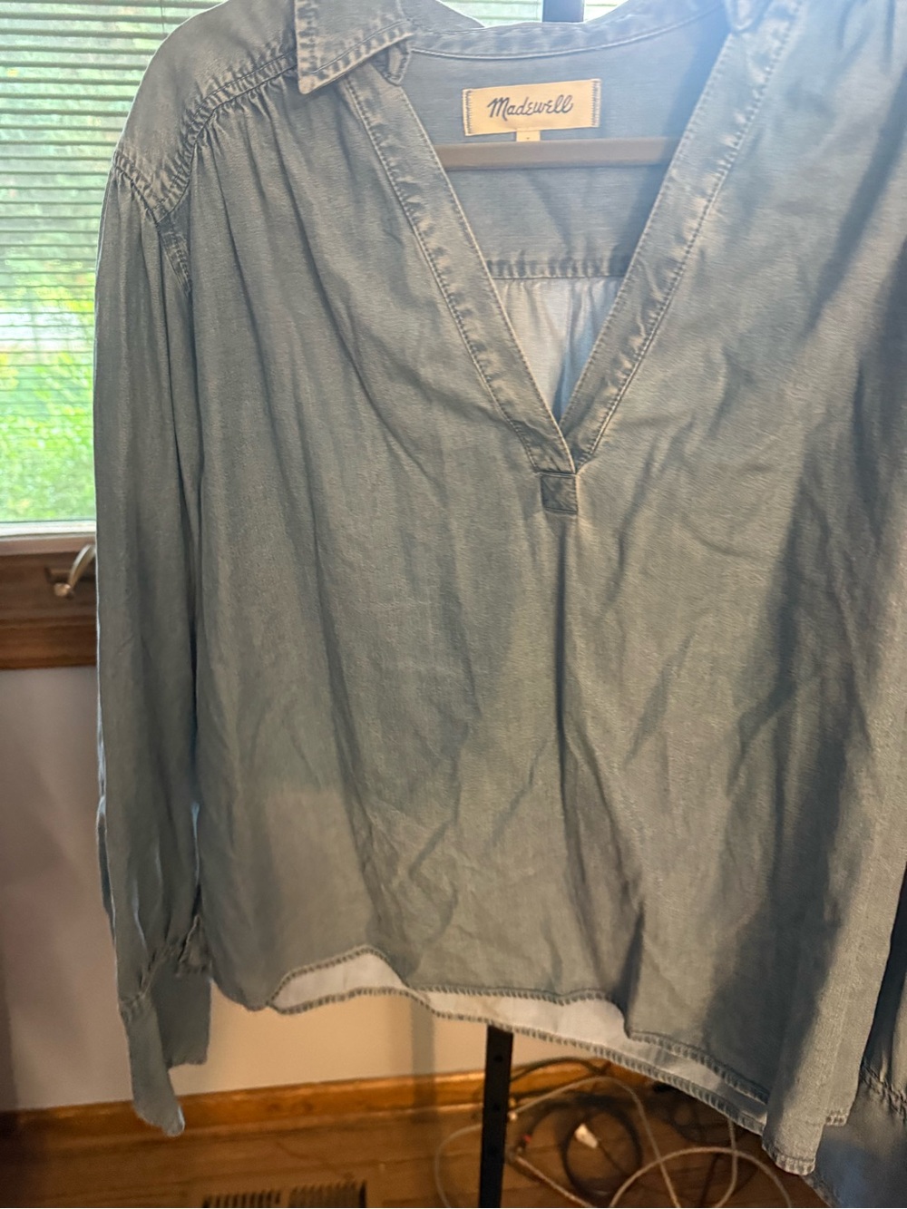 Madewell Light Blue Denim Tunic Top